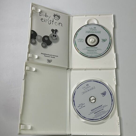 Baby Einstein Lot of 2 DVDs & 4 Video Fun Books World Animals Farm Park Jungle - Picture 4 of 10